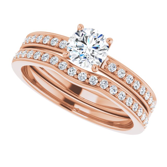 0.69 Round Diamond D/VVS2+ Classic Sidestone Engagement Ring in 14KR | AllComponents_View5 0.69 Round Diamond D/VVS2+ Classic Sidestone Engagement Ring in 14KR | AllComponents_View5
