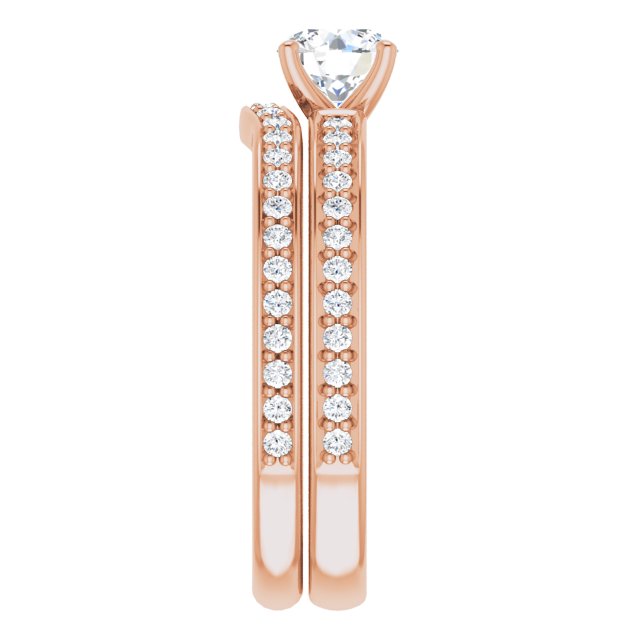 0.69 Round Diamond D/VVS2+ Classic Sidestone Engagement Ring in 14KR | AllComponents_ViewE 0.69 Round Diamond D/VVS2+ Classic Sidestone Engagement Ring in 14KR | AllComponents_ViewE