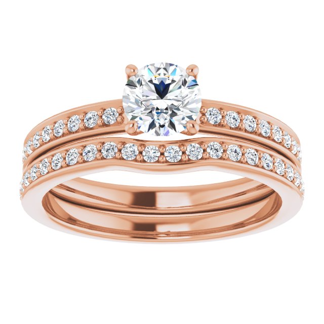 0.69 Round Diamond D/VVS2+ Classic Sidestone Engagement Ring in 14KR | AllComponents_ViewS 0.69 Round Diamond D/VVS2+ Classic Sidestone Engagement Ring in 14KR | AllComponents_ViewS