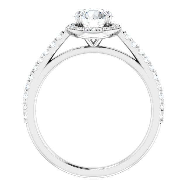 1.09 Tcw Round Lab-Grown EF/VS1+ Classic Halo Engagement Ring in PLAT | ViewB_4 1.09 Tcw Round Lab-Grown EF/VS1+ Classic Halo Engagement Ring in PLAT | ViewB_4
