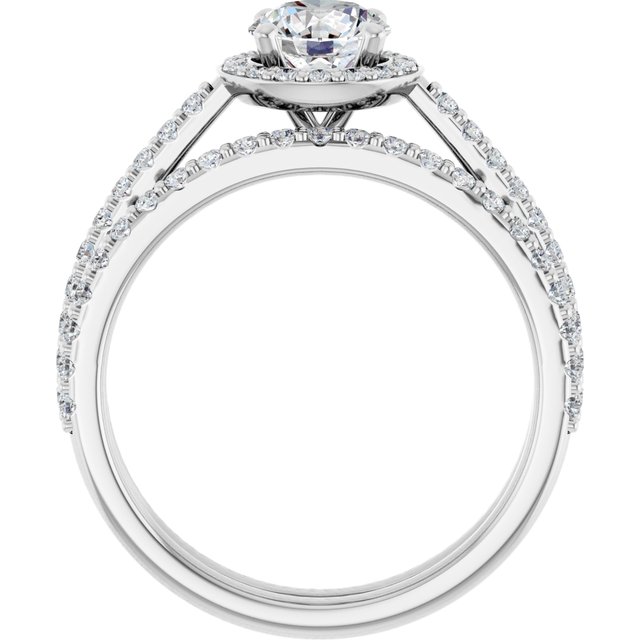 1.08 Tcw Round Diamond D/VVS2+ Classic Halo Engagement Ring in 18KW | AllComponents_ViewB_4 1.08 Tcw Round Diamond D/VVS2+ Classic Halo Engagement Ring in 18KW | AllComponents_ViewB_4