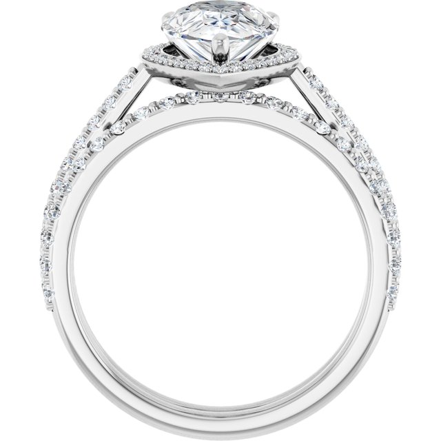 2.44 Tcw Pear Lab-Grown GH/VS2+ Classic Halo Engagement Ring in 14KW | AllComponents_ViewB_4 2.44 Tcw Pear Lab-Grown GH/VS2+ Classic Halo Engagement Ring in 14KW | AllComponents_ViewB_4
