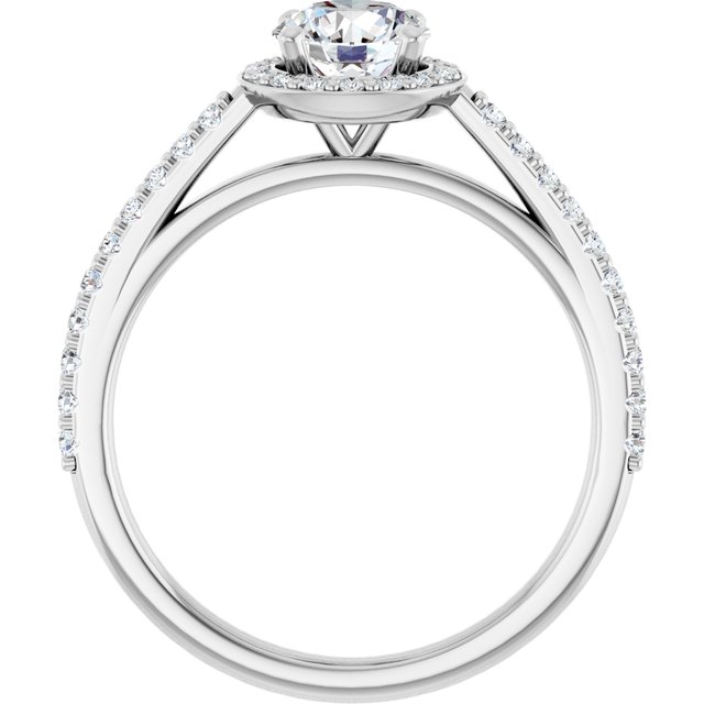 1.08 Tcw Round Diamond D/VVS2+ Classic Halo Engagement Ring in 18KW | ViewB_4 1.08 Tcw Round Diamond D/VVS2+ Classic Halo Engagement Ring in 18KW | ViewB_4