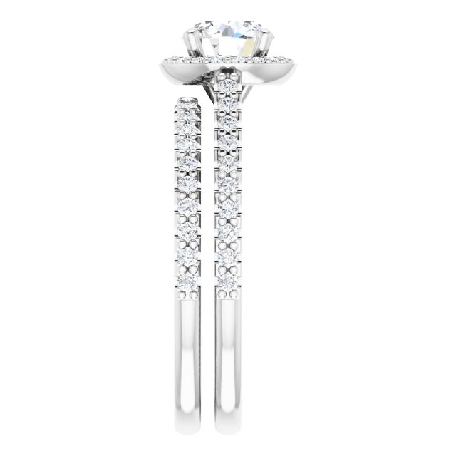 1.09 Tcw Round Lab-Grown EF/VS1+ Classic Halo Engagement Ring in PLAT | AllComponents_ViewE 1.09 Tcw Round Lab-Grown EF/VS1+ Classic Halo Engagement Ring in PLAT | AllComponents_ViewE
