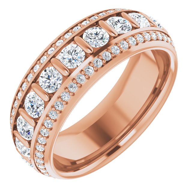 Art Deco 2.13 tcw Round Diamond EF/VS1+ Eternity Ring in 18KR | ViewA Art Deco 2.13 tcw Round Diamond EF/VS1+ Eternity Ring in 18KR | ViewA
