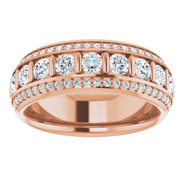 Art Deco 2.13 tcw Round Diamond EF/VS1+ Eternity Ring in 18KR | ViewS Art Deco 2.13 tcw Round Diamond EF/VS1+ Eternity Ring in 18KR | ViewS