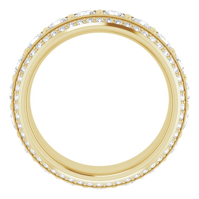 Art Deco 2.44 tcw Round Lab-Grown EF/VS1+ Eternity Ring in 18KY | ViewB_4 Art Deco 2.44 tcw Round Lab-Grown EF/VS1+ Eternity Ring in 18KY | ViewB_4