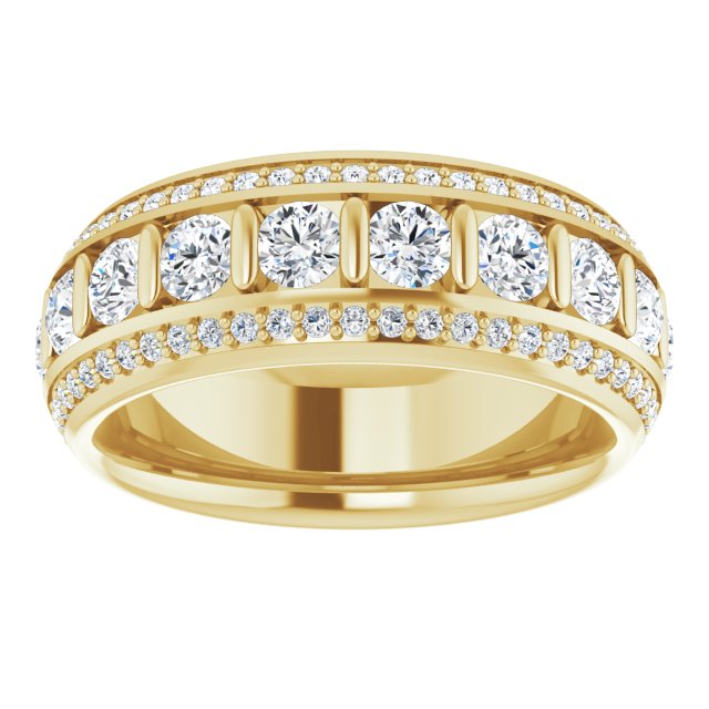 Art Deco 2.44 tcw Round Lab-Grown EF/VS1+ Eternity Ring in 18KY | ViewS Art Deco 2.44 tcw Round Lab-Grown EF/VS1+ Eternity Ring in 18KY | ViewS