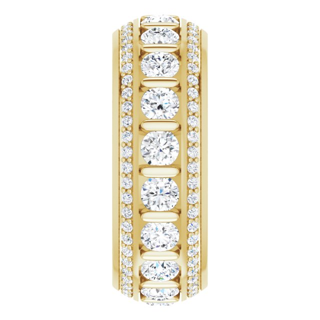Art Deco 2.44 tcw Round Lab-Grown EF/VS1+ Eternity Ring in 18KY | ViewE Art Deco 2.44 tcw Round Lab-Grown EF/VS1+ Eternity Ring in 18KY | ViewE