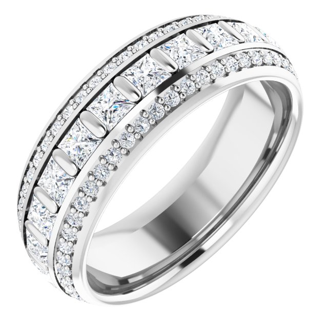 Art Deco 2.36 tcw Square Lab-Grown D/VVS2+ Eternity Ring in PLAT | ViewA Art Deco 2.36 tcw Square Lab-Grown D/VVS2+ Eternity Ring in PLAT | ViewA