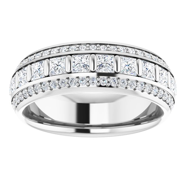 Art Deco 2.36 tcw Square Lab-Grown D/VVS2+ Eternity Ring in PLAT | ViewS Art Deco 2.36 tcw Square Lab-Grown D/VVS2+ Eternity Ring in PLAT | ViewS
