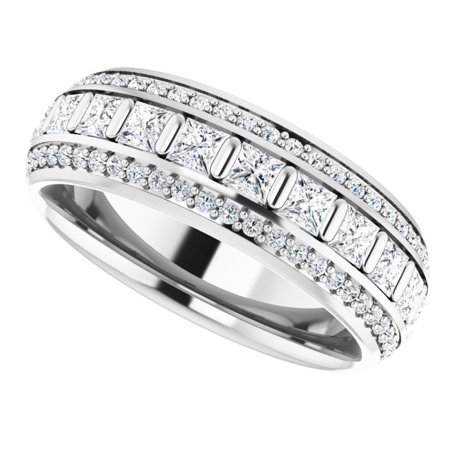 Art Deco 2.36 tcw Square Lab-Grown D/VVS2+ Eternity Ring in PLAT | View5 Art Deco 2.36 tcw Square Lab-Grown D/VVS2+ Eternity Ring in PLAT | View5
