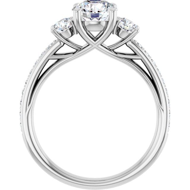 1.50 tcw Round Lab-Grown GH/VS2+ Trellis Three Stone Engagement Ring in PLAT | ViewB_4 1.50 tcw Round Lab-Grown GH/VS2+ Trellis Three Stone Engagement Ring in PLAT | ViewB_4