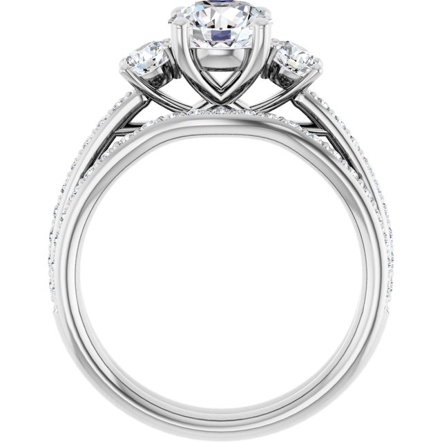 1.50 tcw Round Lab-Grown GH/VS2+ Trellis Three Stone Engagement Ring in PLAT | AllComponents_ViewB_4 1.50 tcw Round Lab-Grown GH/VS2+ Trellis Three Stone Engagement Ring in PLAT | AllComponents_ViewB_4