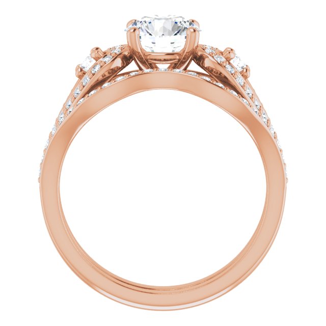 1.33 tcw Round Lab-Grown GH/VS2+ Modern Three Stone Engagement Ring in 18KR | AllComponents_ViewB_4 1.33 tcw Round Lab-Grown GH/VS2+ Modern Three Stone Engagement Ring in 18KR | AllComponents_ViewB_4