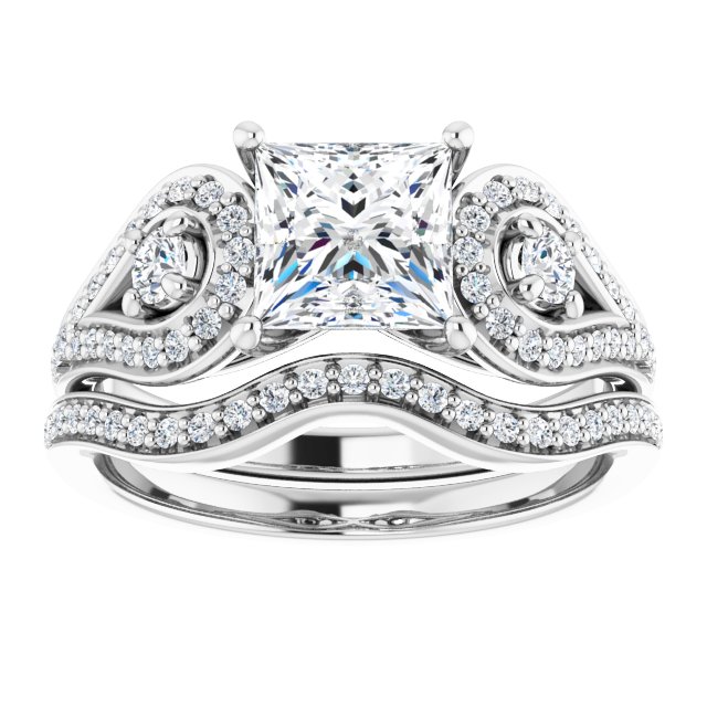 1.63 tcw Square Lab-Grown D/VVS2+ Modern Three Stone Engagement Ring in 14KW | AllComponents_ViewS 1.63 tcw Square Lab-Grown D/VVS2+ Modern Three Stone Engagement Ring in 14KW | AllComponents_ViewS