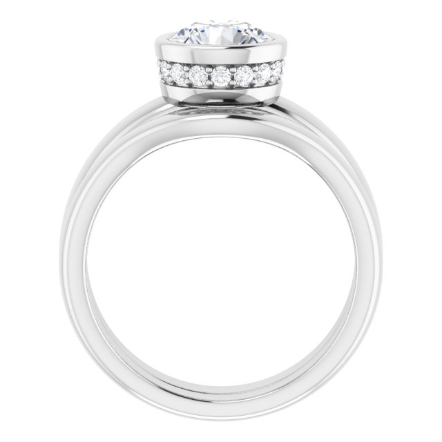 1.41 carat Round Lab-Grown GH/VS2+ Bezel Solitaire Engagement Ring in 14KW | AllComponents_ViewB_4 1.41 carat Round Lab-Grown GH/VS2+ Bezel Solitaire Engagement Ring in 14KW | AllComponents_ViewB_4