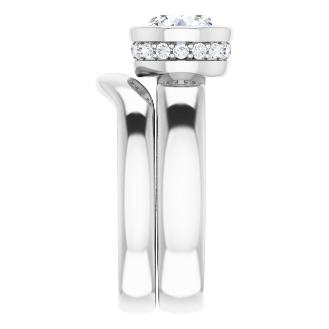 1.71 carat Round Lab-Grown GH/VS2+ Bezel Solitaire Engagement Ring in 14KW | AllComponents_ViewE 1.71 carat Round Lab-Grown GH/VS2+ Bezel Solitaire Engagement Ring in 14KW | AllComponents_ViewE