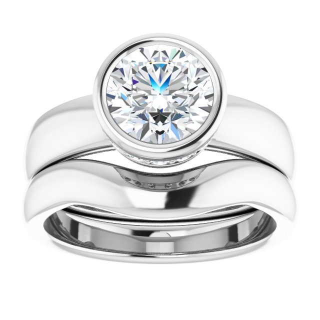 1.71 carat Round Lab-Grown GH/VS2+ Bezel Solitaire Engagement Ring in 14KW | AllComponents_ViewS 1.71 carat Round Lab-Grown GH/VS2+ Bezel Solitaire Engagement Ring in 14KW | AllComponents_ViewS