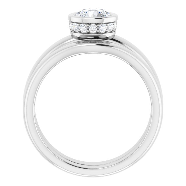 0.98 carat Round Diamond GH/VS2+ Bezel Solitaire Engagement Ring in 14KW | AllComponents_ViewB_4 0.98 carat Round Diamond GH/VS2+ Bezel Solitaire Engagement Ring in 14KW | AllComponents_ViewB_4
