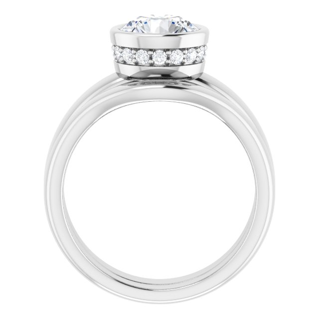 1.71 carat Round Lab-Grown GH/VS2+ Bezel Solitaire Engagement Ring in 14KW | AllComponents_ViewB_4 1.71 carat Round Lab-Grown GH/VS2+ Bezel Solitaire Engagement Ring in 14KW | AllComponents_ViewB_4