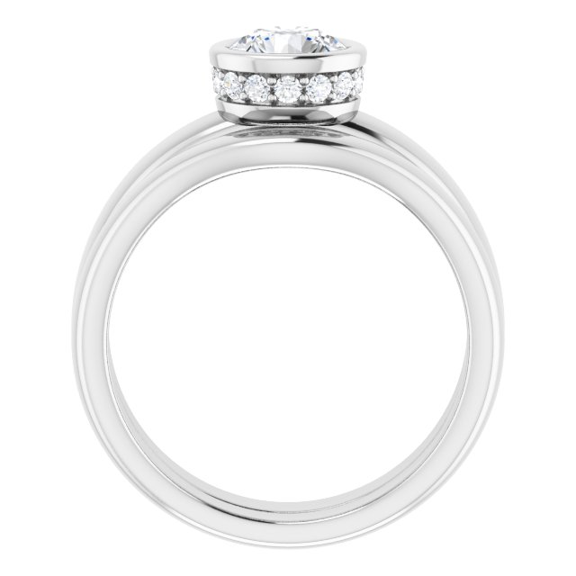 0.98 carat Round Diamond GH/VS2+ Bezel Solitaire Engagement Ring in 14KW | AllComponents_ViewB_4 0.98 carat Round Diamond GH/VS2+ Bezel Solitaire Engagement Ring in 14KW | AllComponents_ViewB_4