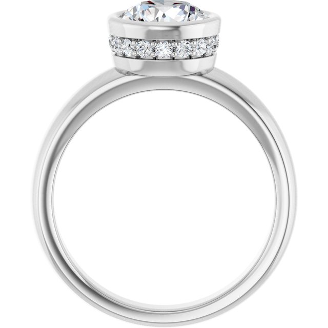 1.71 carat Round Lab-Grown GH/VS2+ Bezel Solitaire Engagement Ring in 14KW | ViewB_4 1.71 carat Round Lab-Grown GH/VS2+ Bezel Solitaire Engagement Ring in 14KW | ViewB_4