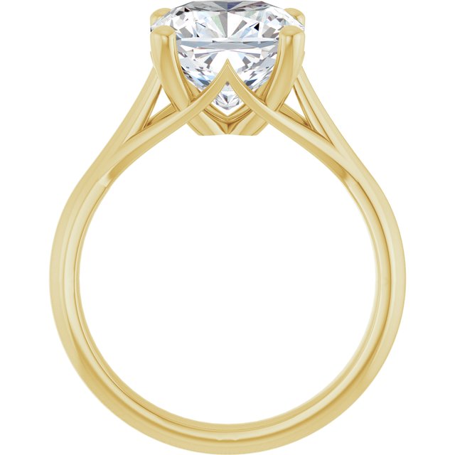 3.30 carat Cushion Diamond D/VVS2+ Trellis Solitaire Engagement Ring in 18KY | ViewB_4