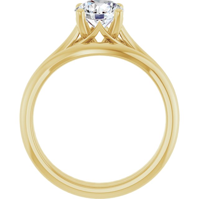 1.00 carat Round Diamond D/VVS2+ Trellis Solitaire Engagement Ring in 14KY | AllComponents_ViewB_4
