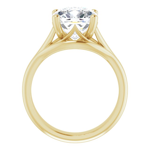 3.30 carat Cushion Diamond D/VVS2+ Trellis Solitaire Engagement Ring in 18KY | AllComponents_ViewB_4