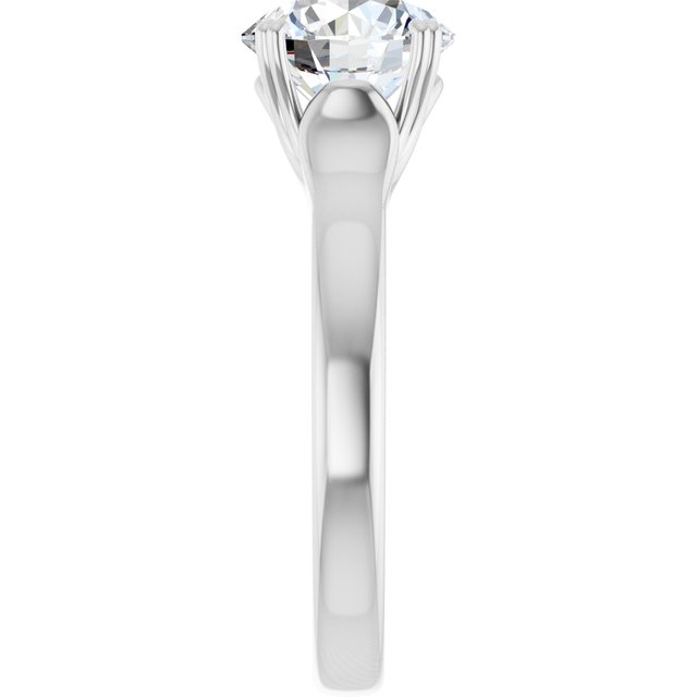 2.00 carat Round Moissanite DEF/VVS Modern Solitaire Engagement Ring in 14KW | ViewE 2.00 carat Round Moissanite DEF/VVS Modern Solitaire Engagement Ring in 14KW | ViewE