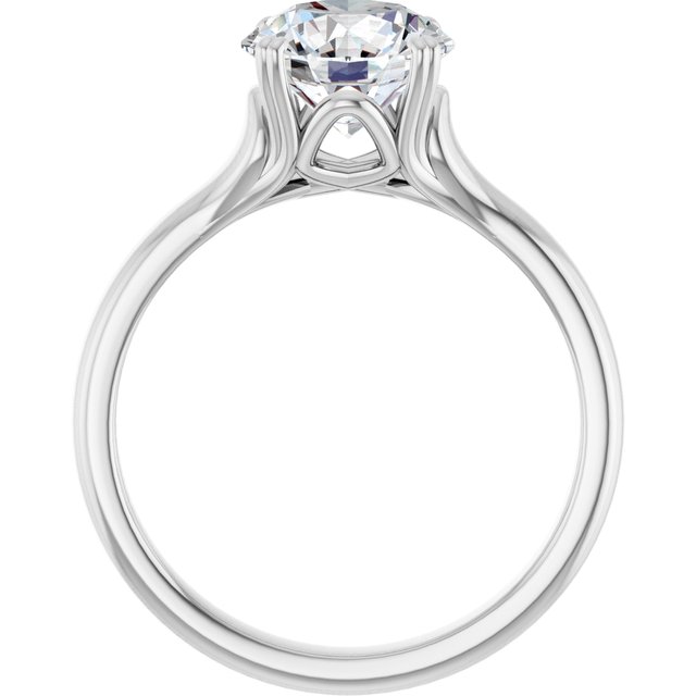 2.00 carat Round Moissanite DEF/VVS Modern Solitaire Engagement Ring in 14KW | ViewB_4 2.00 carat Round Moissanite DEF/VVS Modern Solitaire Engagement Ring in 14KW | ViewB_4
