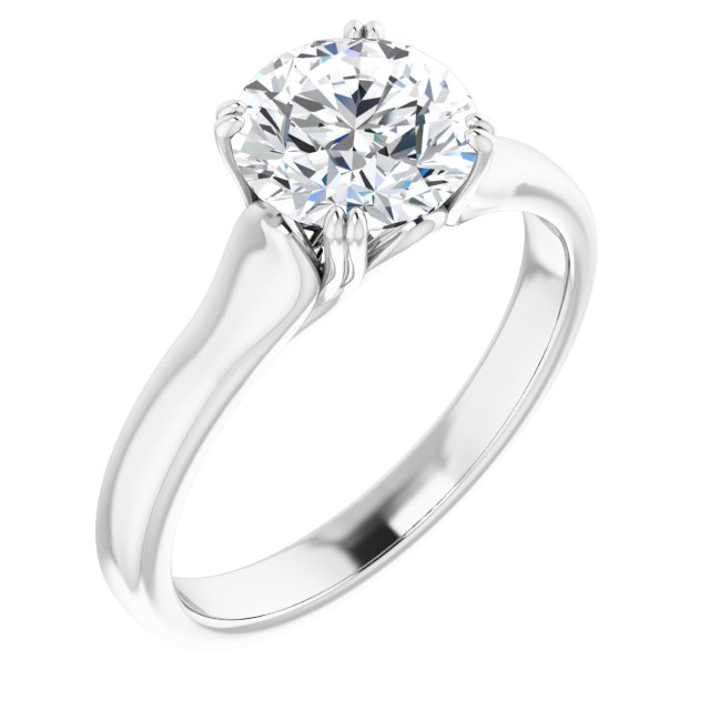 1.50 carat Round Lab-Grown GH/VS2+ Modern Solitaire Engagement Ring in 14KW | ViewA 1.50 carat Round Lab-Grown GH/VS2+ Modern Solitaire Engagement Ring in 14KW | ViewA