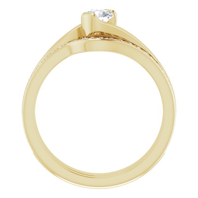 0.52 Round Diamond GH/VS2+ Twisted Sidestone Engagement Ring in 14KY | AllComponents_ViewB_4 0.52 Round Diamond GH/VS2+ Twisted Sidestone Engagement Ring in 14KY | AllComponents_ViewB_4