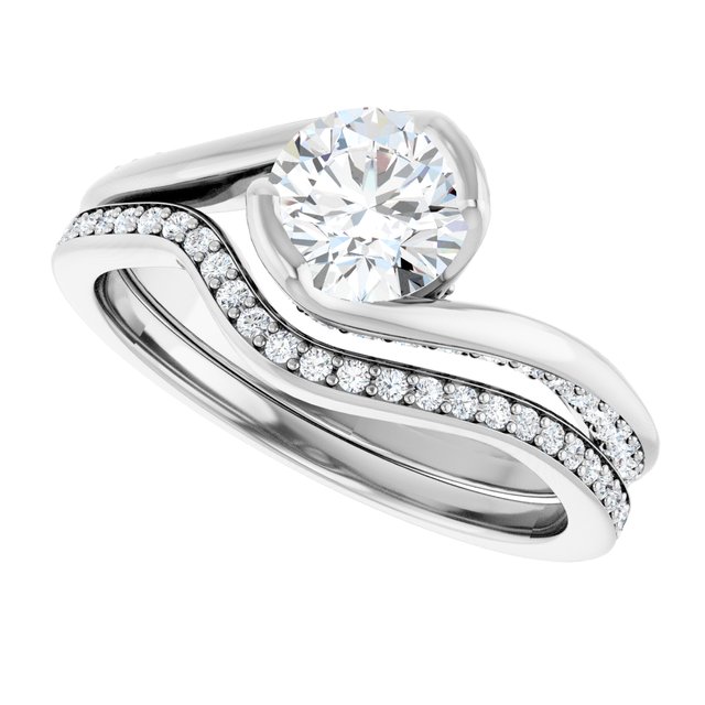 1.10 Round Lab-Grown EF/VS1+ Twisted Sidestone Engagement Ring in PLAT | AllComponents_View5 1.10 Round Lab-Grown EF/VS1+ Twisted Sidestone Engagement Ring in PLAT | AllComponents_View5