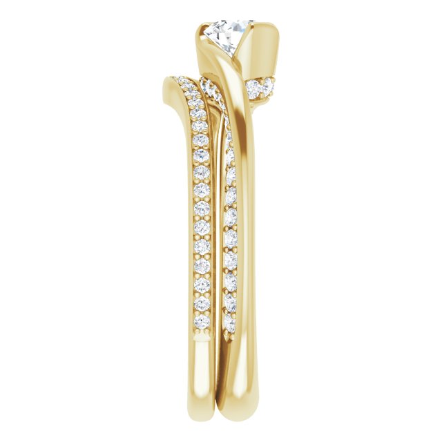 0.52 Round Diamond GH/VS2+ Twisted Sidestone Engagement Ring in 14KY | AllComponents_ViewE 0.52 Round Diamond GH/VS2+ Twisted Sidestone Engagement Ring in 14KY | AllComponents_ViewE