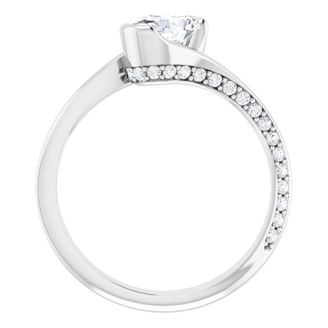 1.19 Oval Lab-Grown EF/VS1+ Twisted Sidestone Engagement Ring in 14KW | ViewB_4