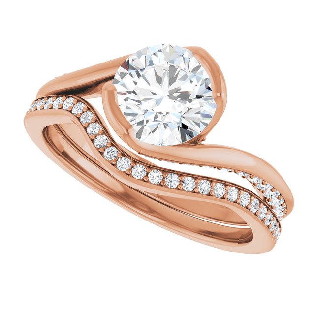 1.50 Round Diamond D/VVS2+ Twisted Sidestone Engagement Ring in 14KR | AllComponents_View5 1.50 Round Diamond D/VVS2+ Twisted Sidestone Engagement Ring in 14KR | AllComponents_View5