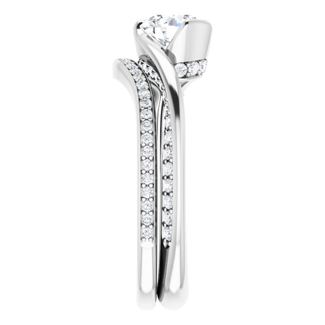 0.89 Round Diamond D/VVS2+ Twisted Sidestone Engagement Ring in PLAT | AllComponents_ViewE 0.89 Round Diamond D/VVS2+ Twisted Sidestone Engagement Ring in PLAT | AllComponents_ViewE