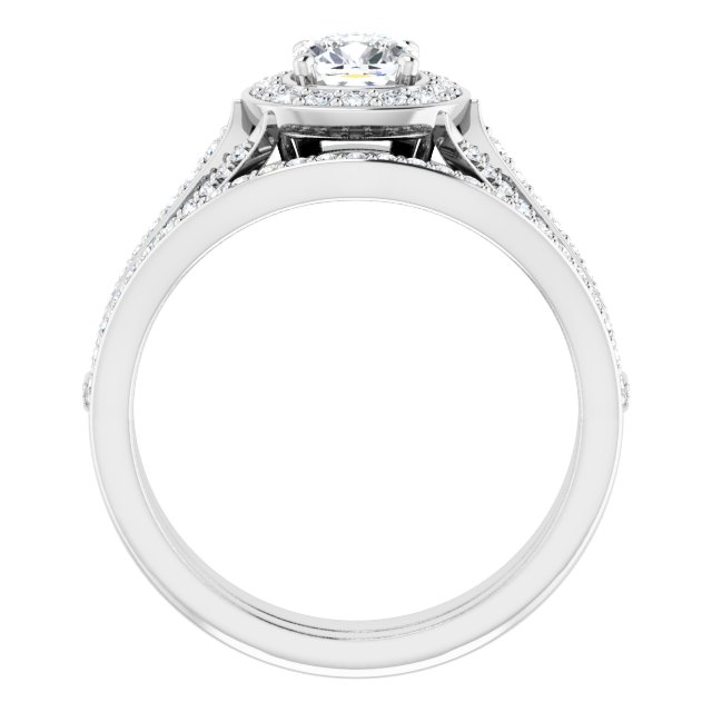0.93 Tcw Cushion Diamond GH/VS2+ Geometric Halo Engagement Ring in PLAT | AllComponents_ViewB_4 0.93 Tcw Cushion Diamond GH/VS2+ Geometric Halo Engagement Ring in PLAT | AllComponents_ViewB_4