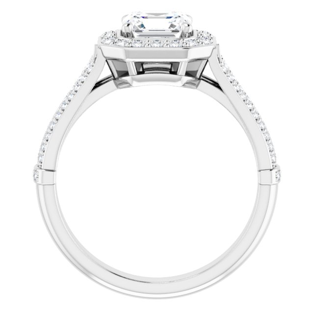 1.27 Tcw Asscher Lab-Grown D/VVS2+ Geometric Halo Engagement Ring in PLAT | ViewB_4 1.27 Tcw Asscher Lab-Grown D/VVS2+ Geometric Halo Engagement Ring in PLAT | ViewB_4