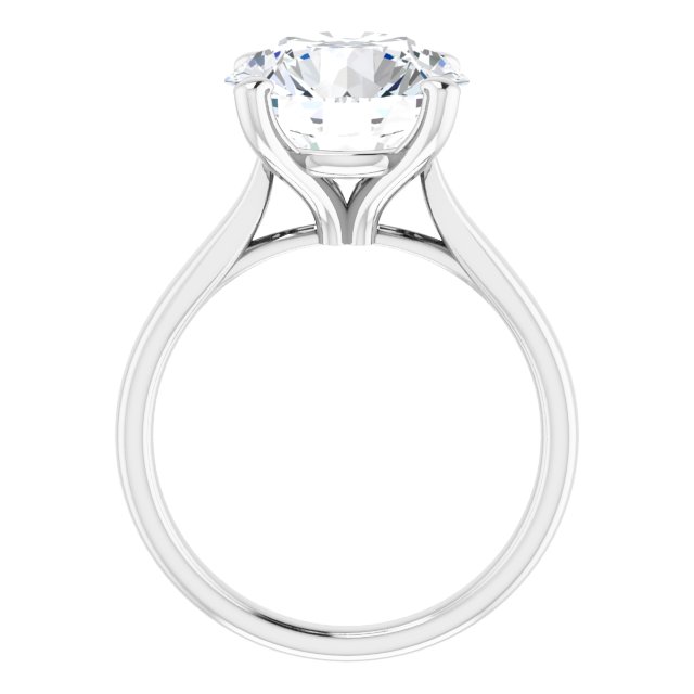 4.75 carat Round Moissanite DEF/VVS Classic Solitaire Engagement Ring in 14KW | ViewB_4 4.75 carat Round Moissanite DEF/VVS Classic Solitaire Engagement Ring in 14KW | ViewB_4