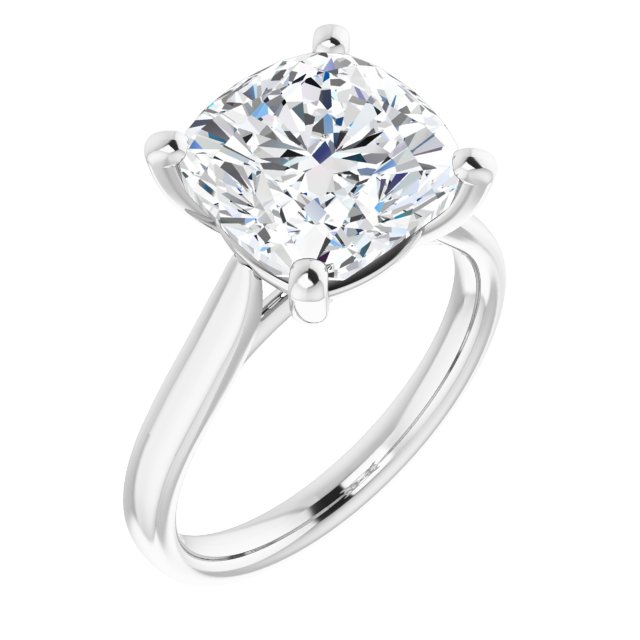 5.02 carat Cushion Lab-Grown EF/VS1+ Classic Solitaire Engagement Ring in PLAT | ViewA 5.02 carat Cushion Lab-Grown EF/VS1+ Classic Solitaire Engagement Ring in PLAT | ViewA