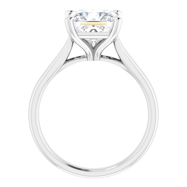 2.50 carat Square Lab-Grown GH/VS2+ Classic Solitaire Engagement Ring in PLAT | ViewB_4 2.50 carat Square Lab-Grown GH/VS2+ Classic Solitaire Engagement Ring in PLAT | ViewB_4