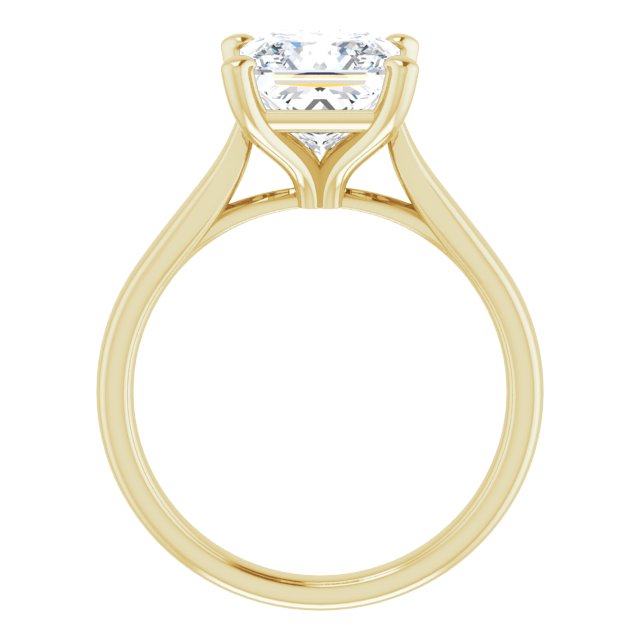 2.50 carat Square Diamond D/VVS2+ Classic Solitaire Engagement Ring in 18KY | ViewB_4 2.50 carat Square Diamond D/VVS2+ Classic Solitaire Engagement Ring in 18KY | ViewB_4