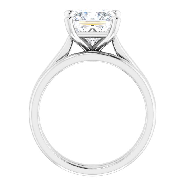 2.50 carat Square Lab-Grown GH/VS2+ Classic Solitaire Engagement Ring in PLAT | AllComponents_ViewB_4 2.50 carat Square Lab-Grown GH/VS2+ Classic Solitaire Engagement Ring in PLAT | AllComponents_ViewB_4