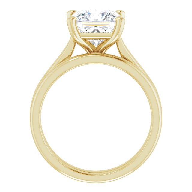 2.50 carat Square Diamond D/VVS2+ Classic Solitaire Engagement Ring in 18KY | AllComponents_ViewB_4 2.50 carat Square Diamond D/VVS2+ Classic Solitaire Engagement Ring in 18KY | AllComponents_ViewB_4