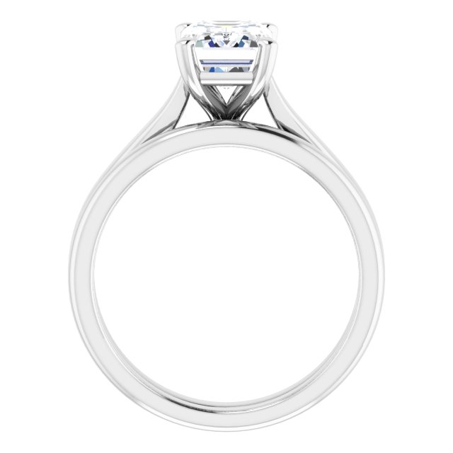 1.75 carat Emerald Diamond D/VVS2+ Classic Solitaire Engagement Ring in 18KW | AllComponents_ViewB_4 1.75 carat Emerald Diamond D/VVS2+ Classic Solitaire Engagement Ring in 18KW | AllComponents_ViewB_4