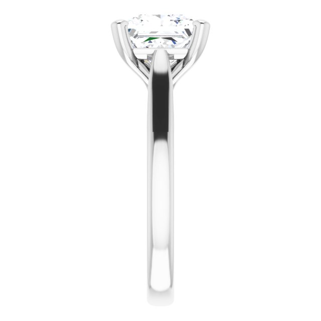 2.50 carat Square Lab-Grown GH/VS2+ Classic Solitaire Engagement Ring in PLAT | ViewE 2.50 carat Square Lab-Grown GH/VS2+ Classic Solitaire Engagement Ring in PLAT | ViewE