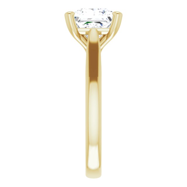 2.50 carat Square Diamond D/VVS2+ Classic Solitaire Engagement Ring in 18KY | ViewE 2.50 carat Square Diamond D/VVS2+ Classic Solitaire Engagement Ring in 18KY | ViewE